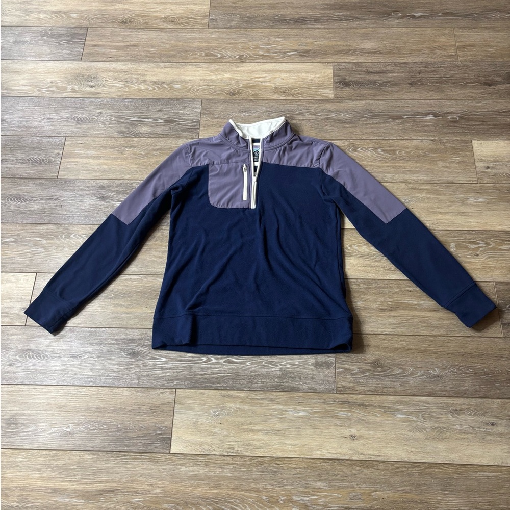Straight Down Fleece Sz XL Purple Colorblock Golf Preppy Sporty Athleisure
